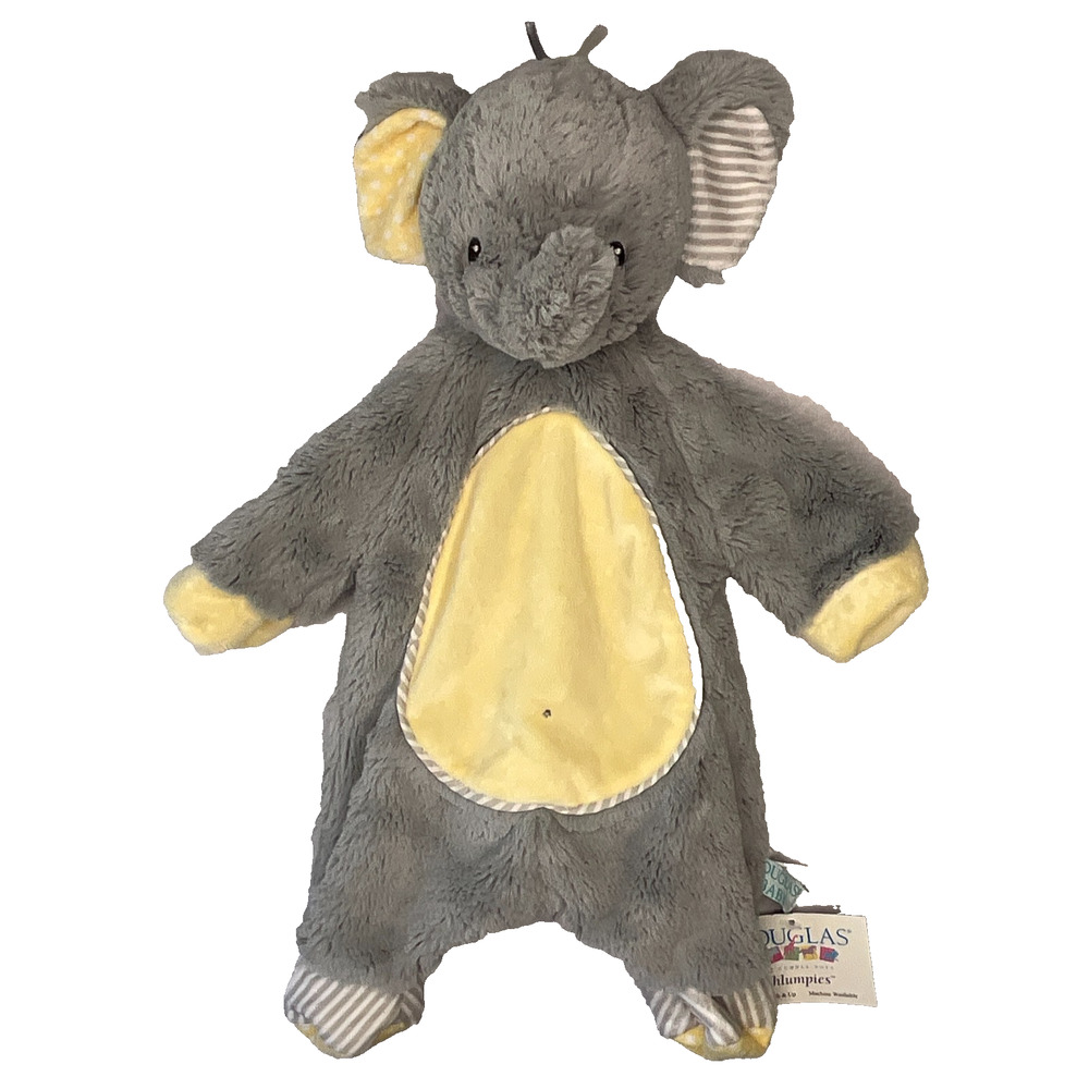 Douglas Baby Sshlumpies #1476 Elephant Lovey Plush Security Blanket Gray NWT